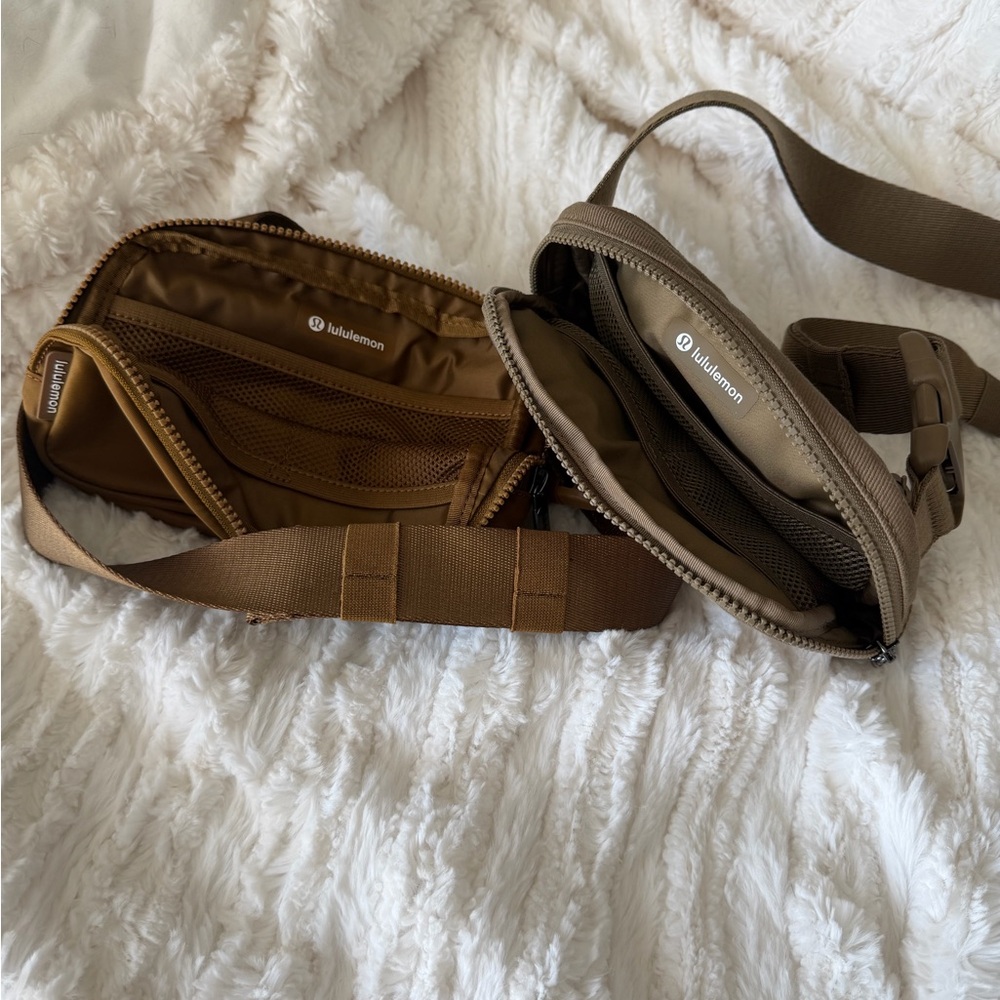 lululemon athletica copper sheen/khaki light denim colors cross body/fanny pack